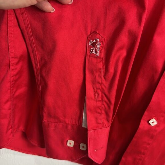 Bugatchi Shaped Fit Classic Red Men's Button Down Shirt Size XL - Picture 3 of 10